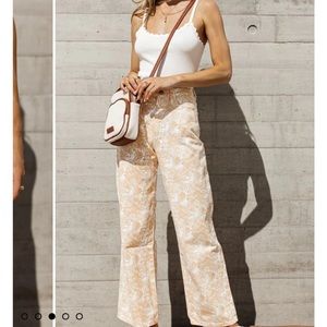 NWT Floral wide leg pants